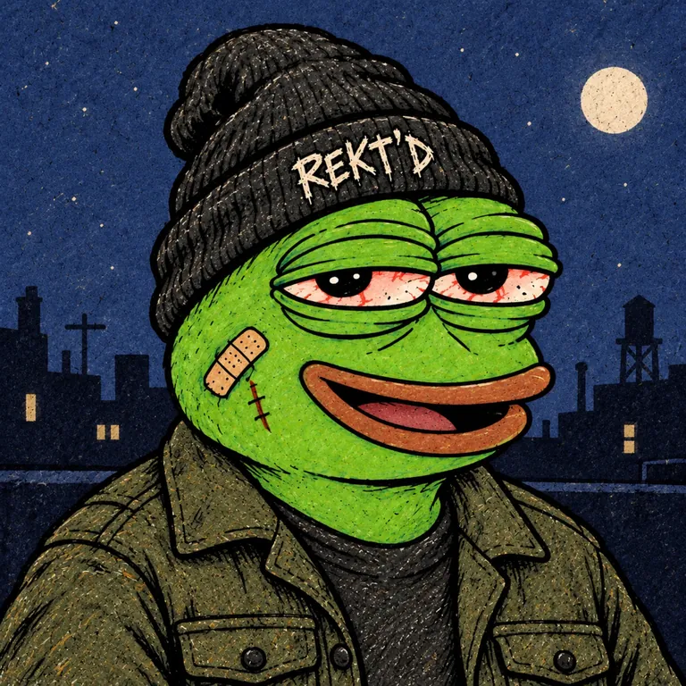 REKTd Rick wearing his black beanie, still smiling after another rough day